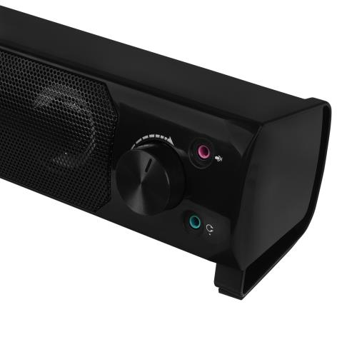 MIKADO MD-S102 2.0 3Wx2CH RGB Ledli Siyah USB Soundbar Speaker Hoparlör